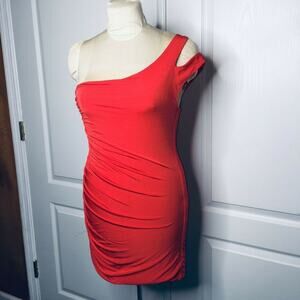 Vintage 80's GUESS by Marciano Janerra Dress Ruched  BODYCON Medium Party